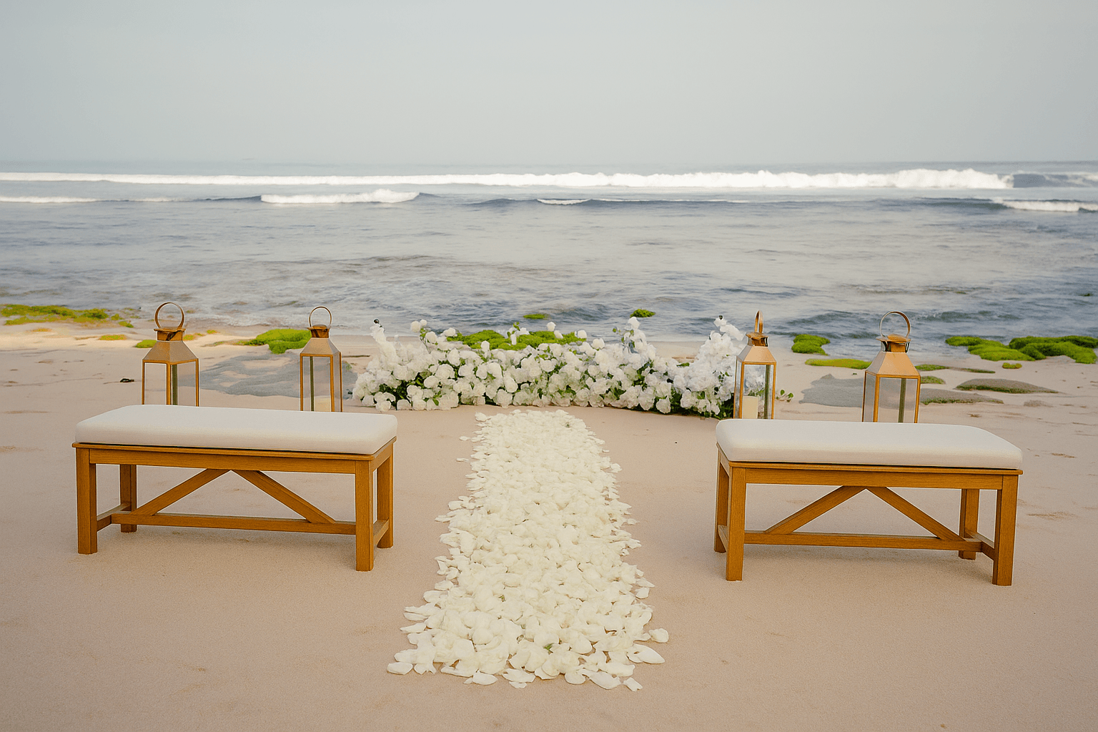 Beautiful wedding ceremony setup